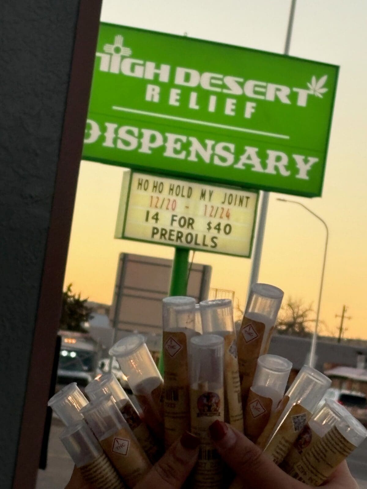 New Sale 12/20-12/24: 
14 for $40 1g Prerolls 
10 for $60 1.3g OE Infused Prerolls (Distillate Only)